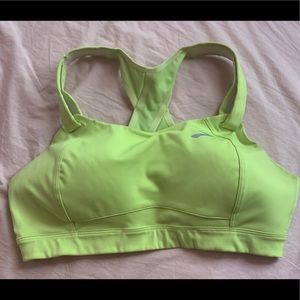 Brooks Lime Green Support Sports Bra